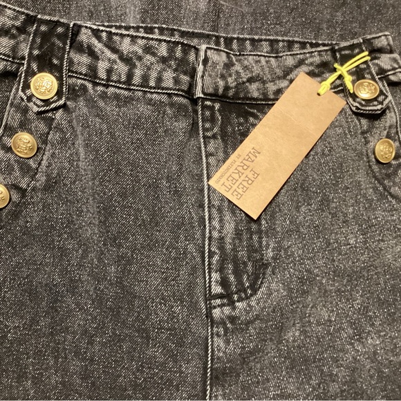 🩵NWT🩵 FREE MARKET WASHED BLACK HIGH WAISTED WIDE LEG BELL BOTTOM JEANS SZ M-28” - Picture 7 of 7